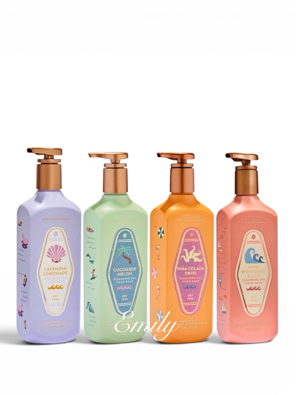 NEW! 4X Bath & Body Works “Beach Club” Gel Hand Soap Collection Bundle 2026